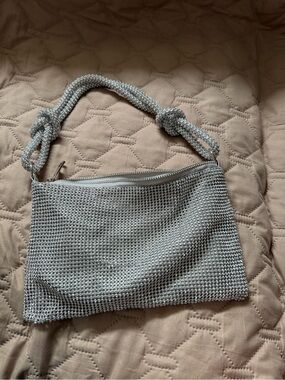 ✨🪩 Silver Rhinestone Shoulder Bag | Crystal Y2K Evening Purse